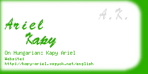 ariel kapy business card